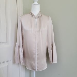 Elie Tahari Rich Cream Laraib Silk Blouse Small